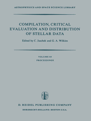 cover image of Compilation, Critical Evaluation and Distribution of Stellar Data